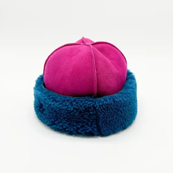 Picture of Sheepskin Hat | Teal / Magenta | One Size