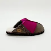 Picture of Sheepskin Mules | Vole / Magenta with Braid | Size 4