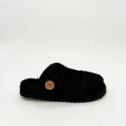 Picture of Sheepskin Mules | Black | Size 9