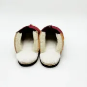 Picture of Sheepskin Mules | Burnt Honey / Damson | Size 13