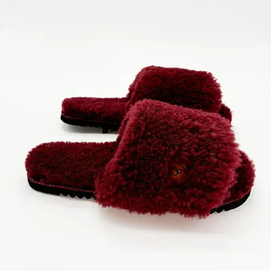 Picture of Sheepskin Slides | Damson | Size 7