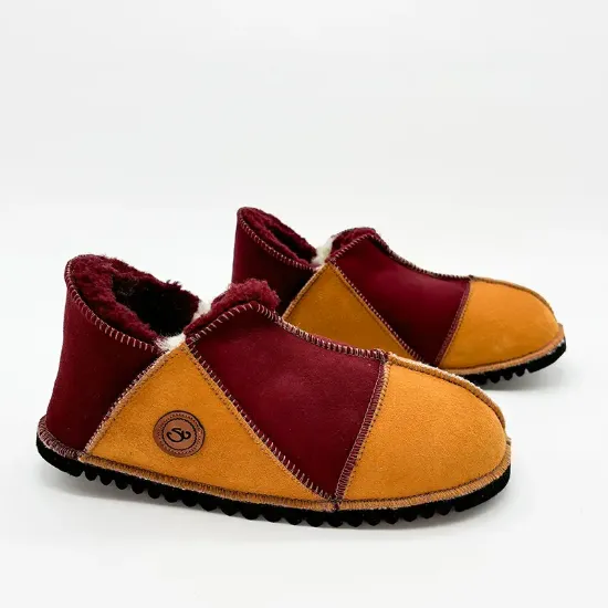 Picture of Sheepskin Slipper | Damson / Burnt Honey | Size 9