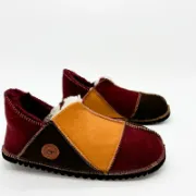 Picture of Sheepskin Slipper | Burnt Honey / Damson / Mocca | Size 9