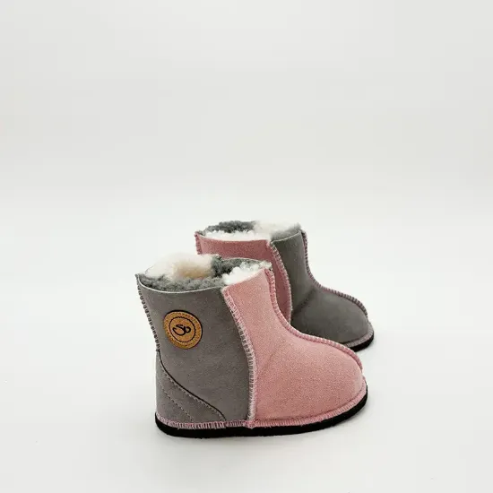 Picture of Sheepskin Traditional | Pink / Grey | Size Kids 8