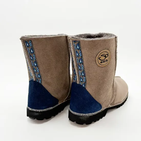 Picture of Traditional Boots | Vole with Navy Heel & Braid | Size 5