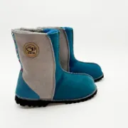 Picture of Traditional Boots | Grey / Teal with teal heel & Braid | Size 7