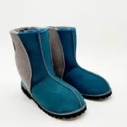 Picture of Traditional Boots | Grey / Teal with teal heel & Braid | Size 7