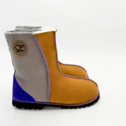 Picture of Traditional Boots | Spice / Grey with Purple heel & braid | Size 7