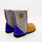 Picture of Traditional Boots | Spice / Grey with Purple heel & braid | Size 7